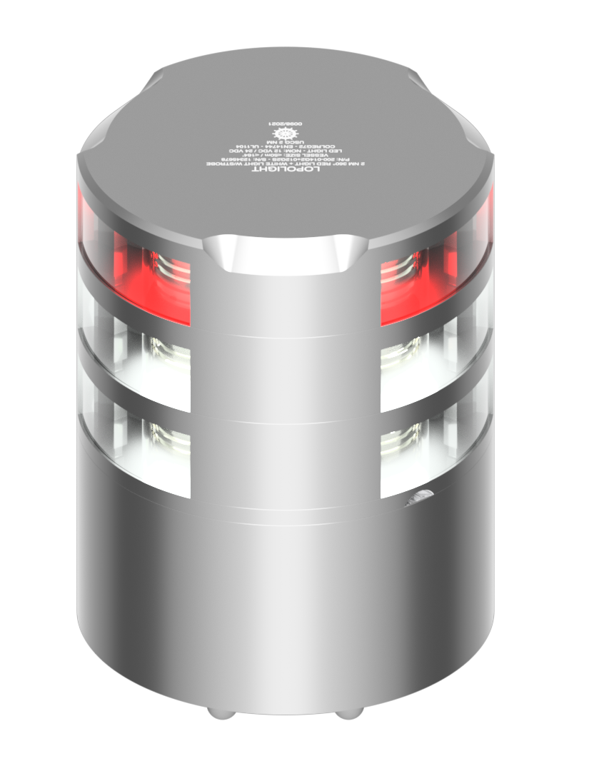 3nm 360° Red + 360° White, Double, silver anodized 3nm 360° Red + 360° White, Double, silver anodized